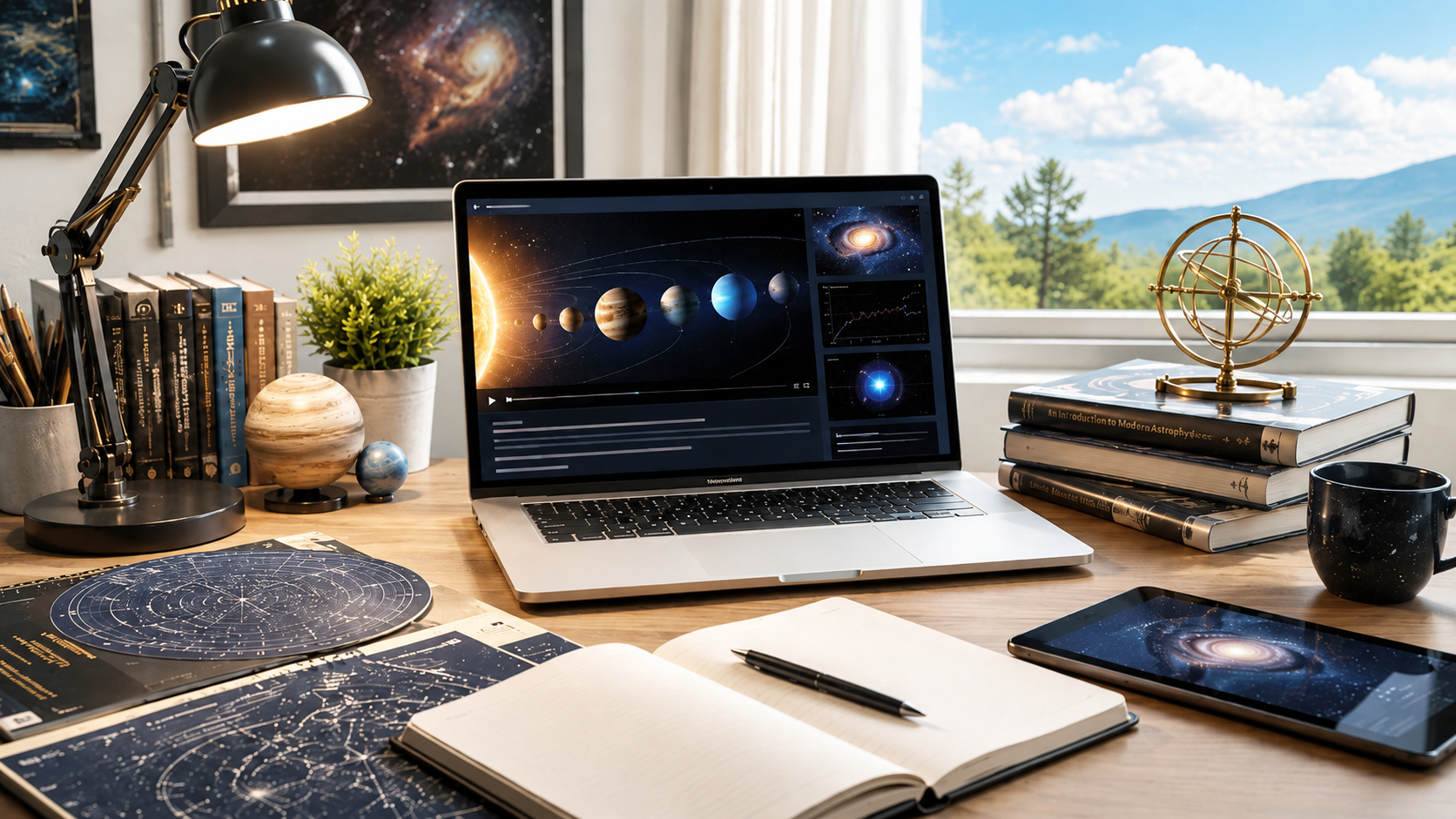 Student learning astrophysics through an online class